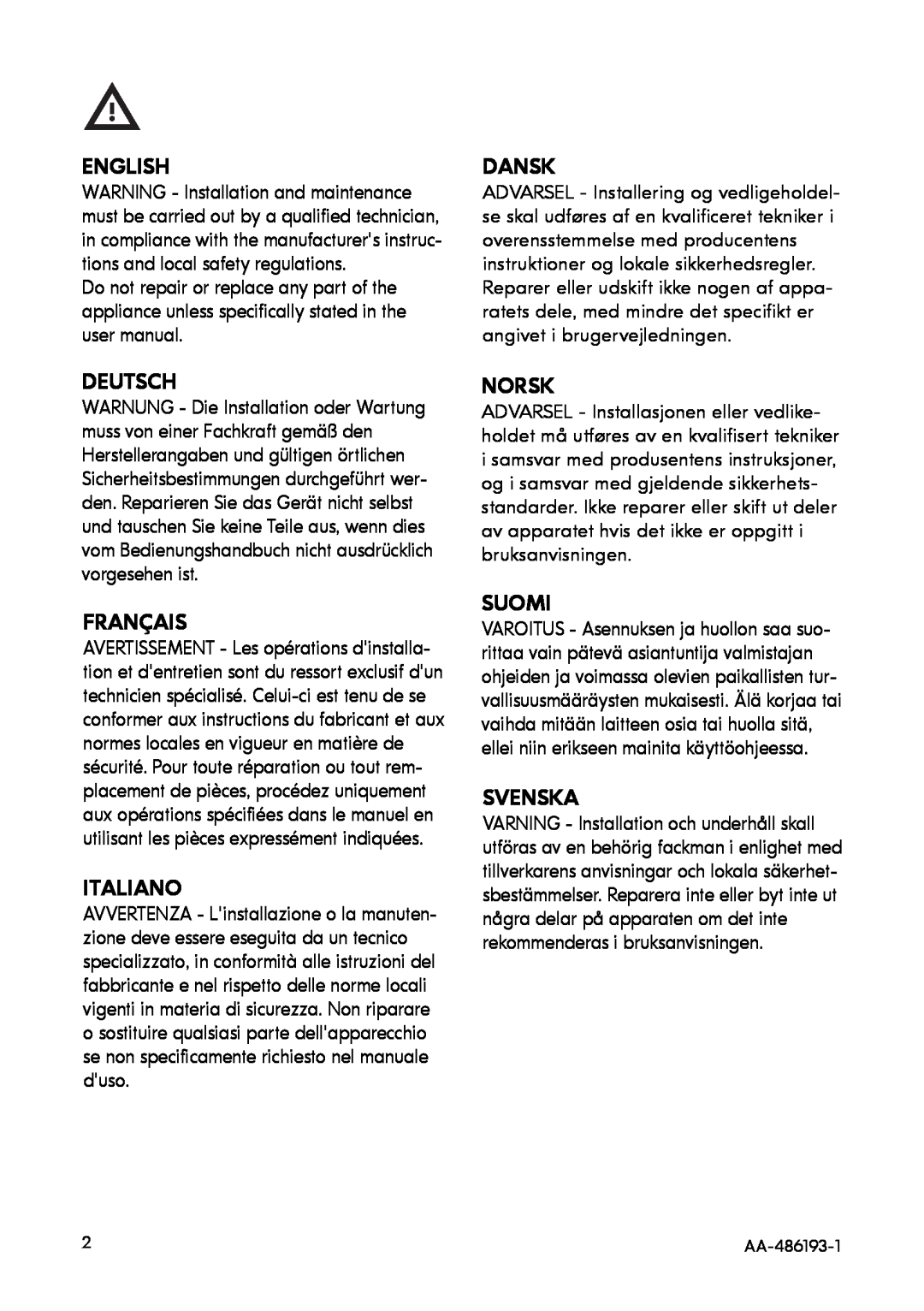 IKEA MW6 manual English, Dansk, Deutsch, Français, Italiano, Norsk, Suomi, Svenska 