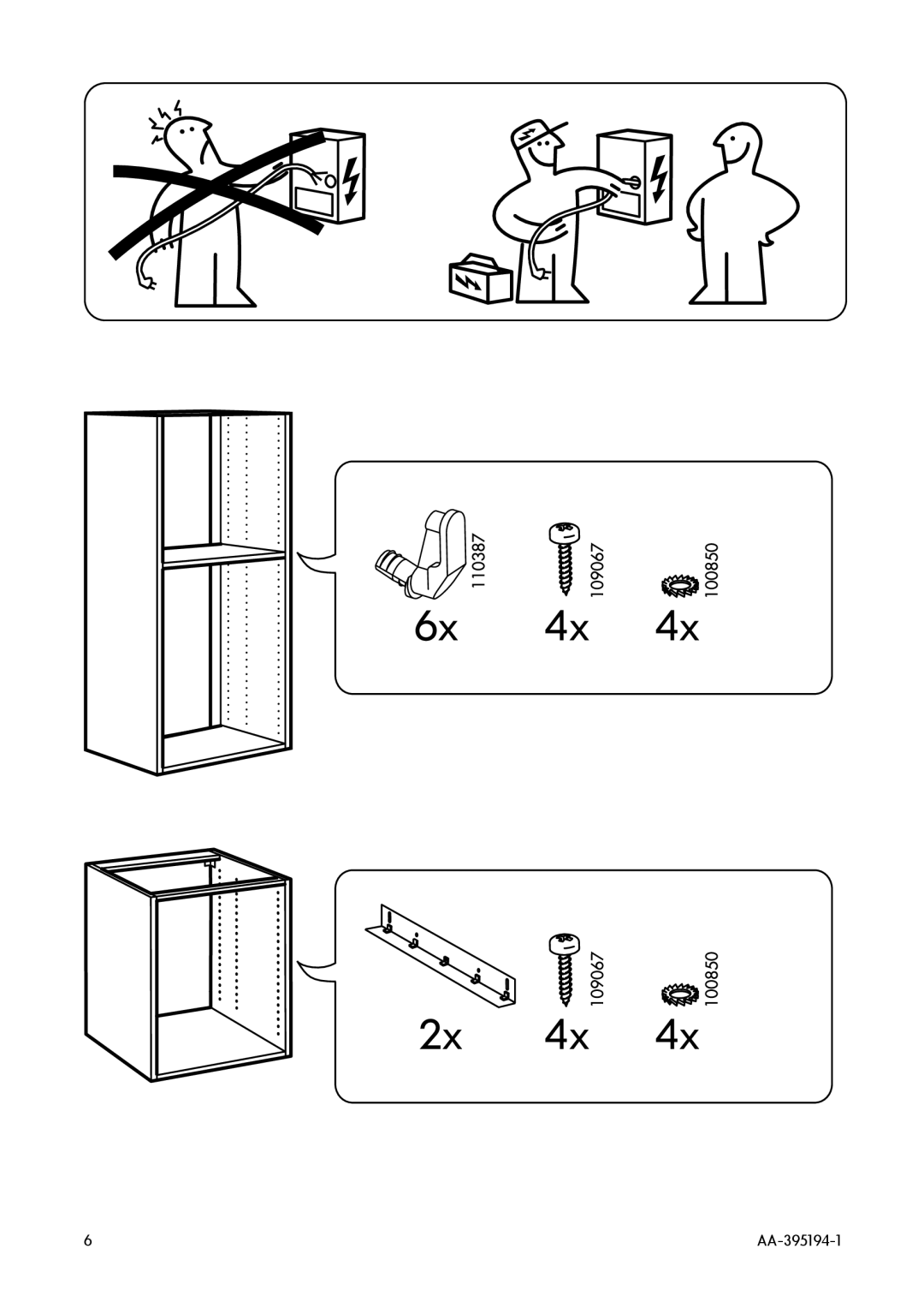 IKEA OV3 manual 6x 4x 2x 4x 