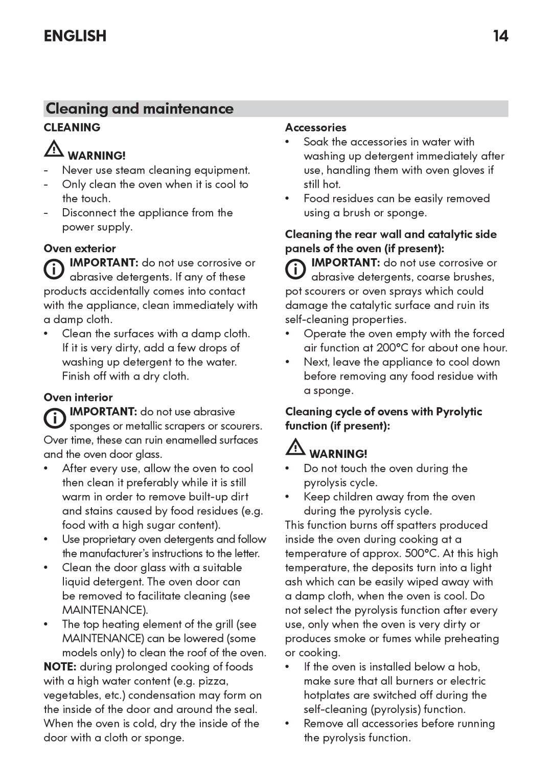 IKEA OV8 manual Cleaning and maintenance, Maintenance 