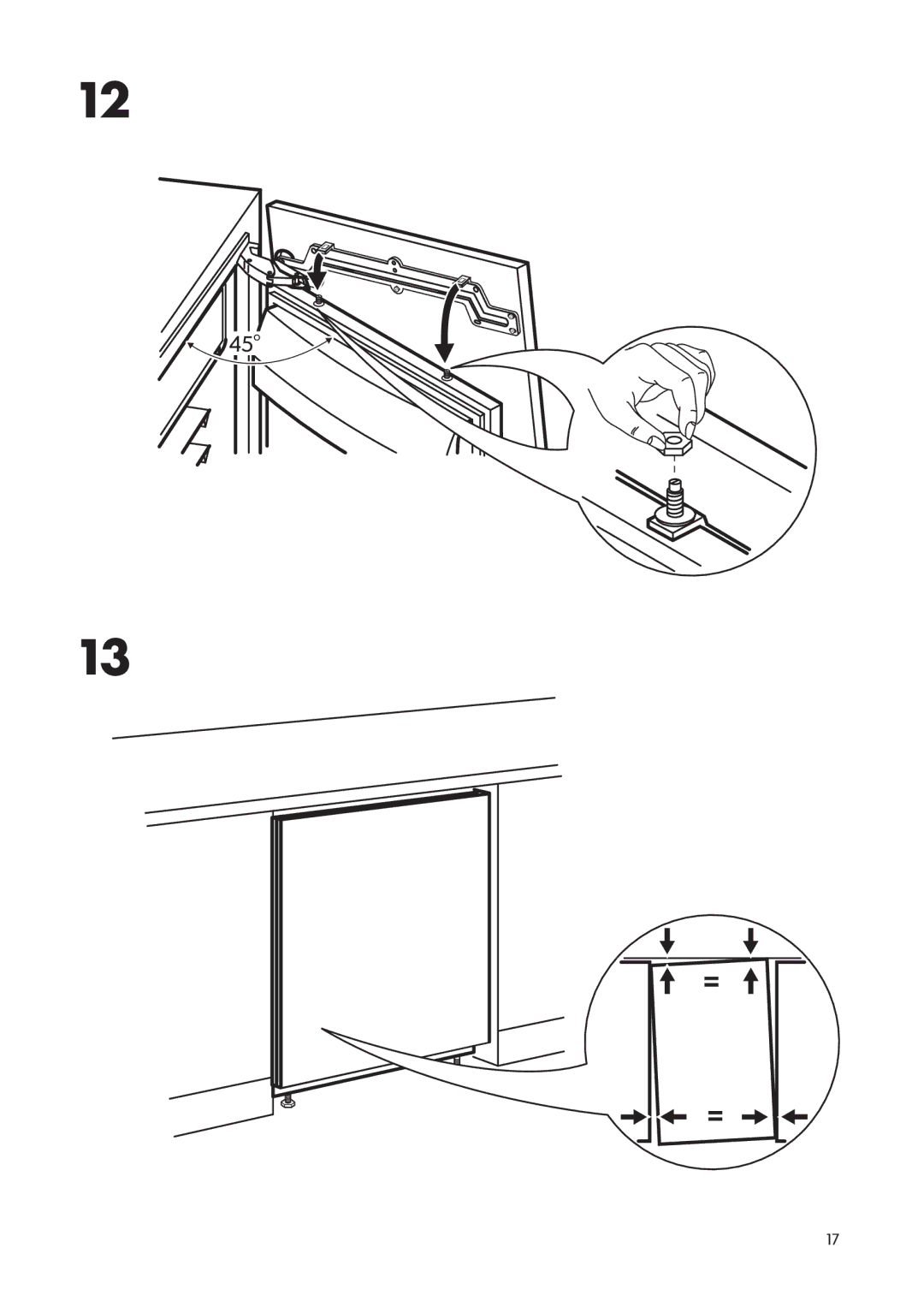 IKEA SC100/17 manual 45o 