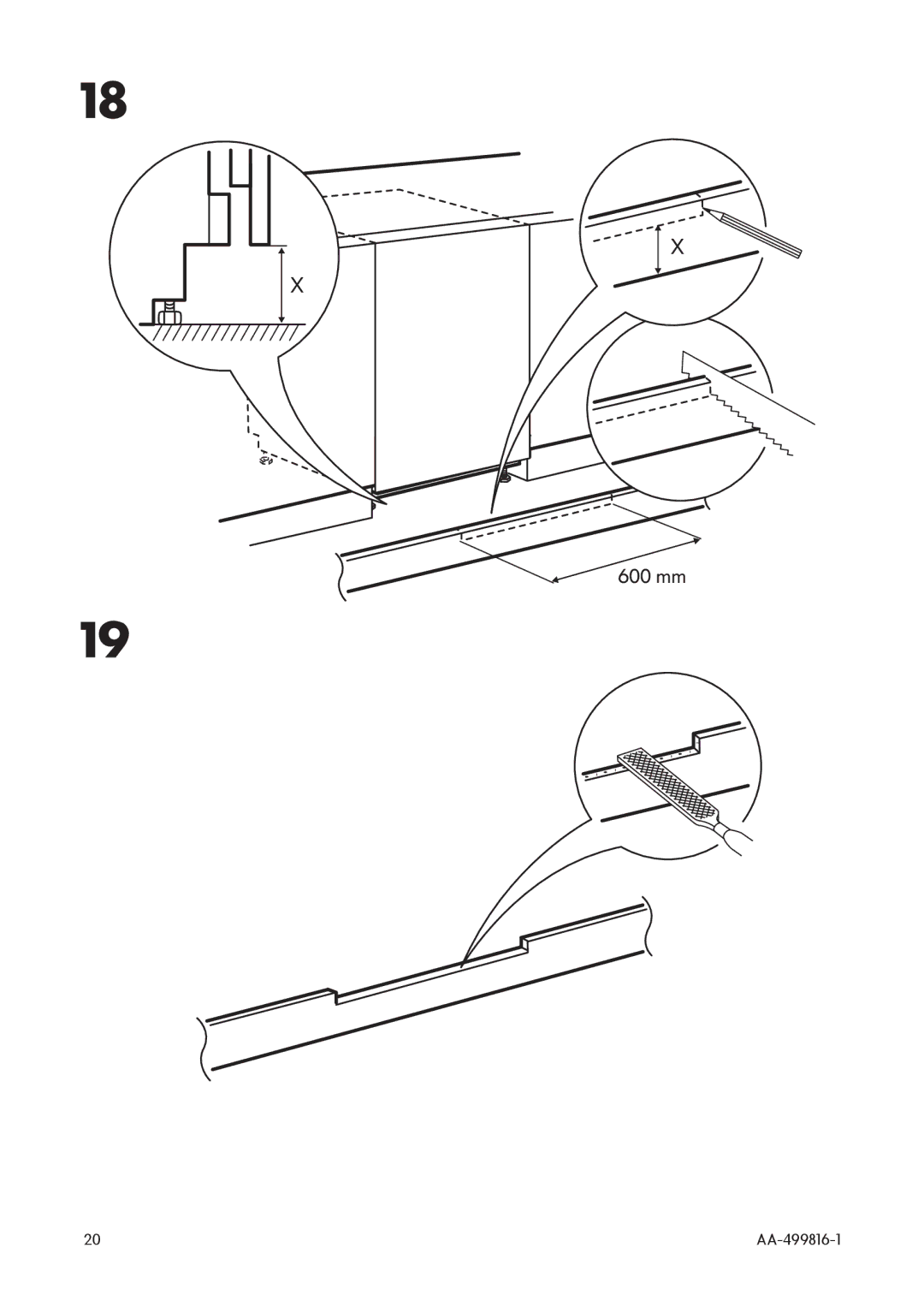 IKEA SC100/17 manual 600 mm 