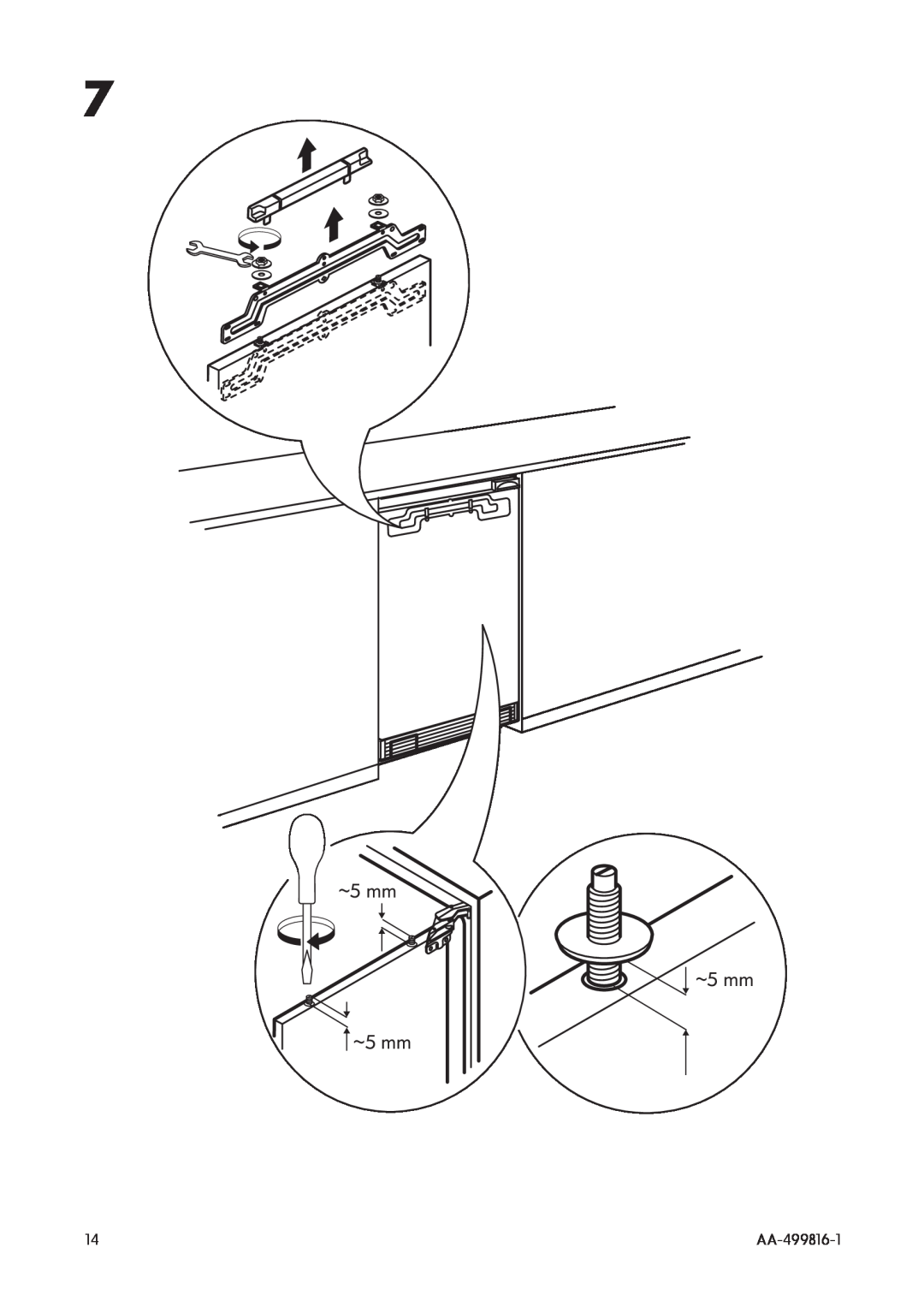 IKEA SC100/17 manual ~5 mm ~5 mm, AA-499816-1 