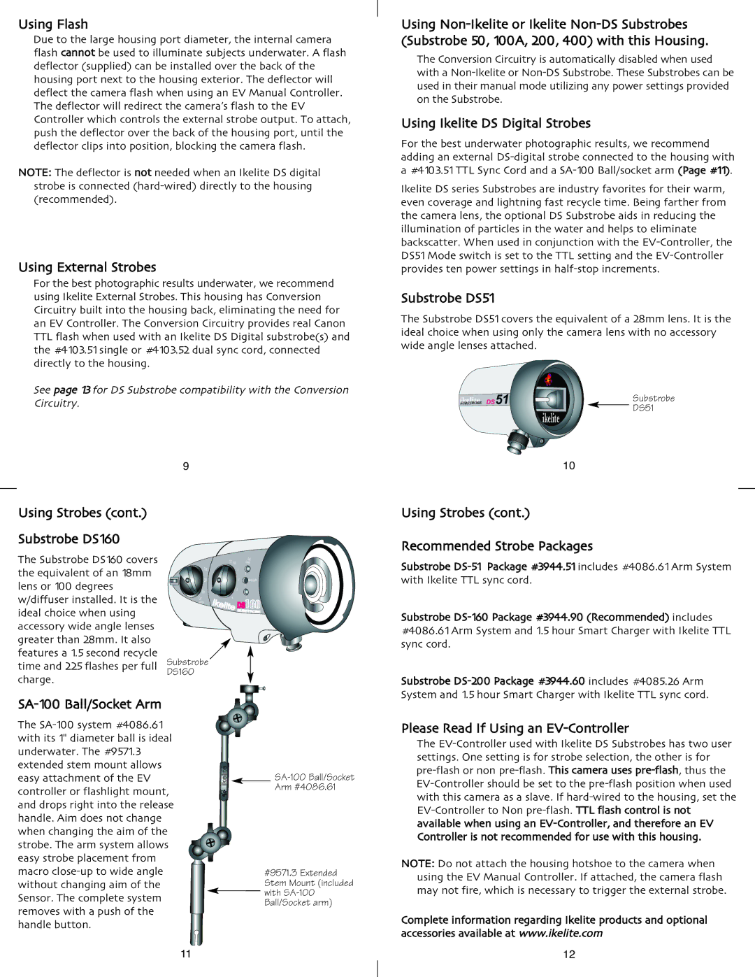 Ikelite 4103.51TTL, 6146.10 instruction manual Using Flash 