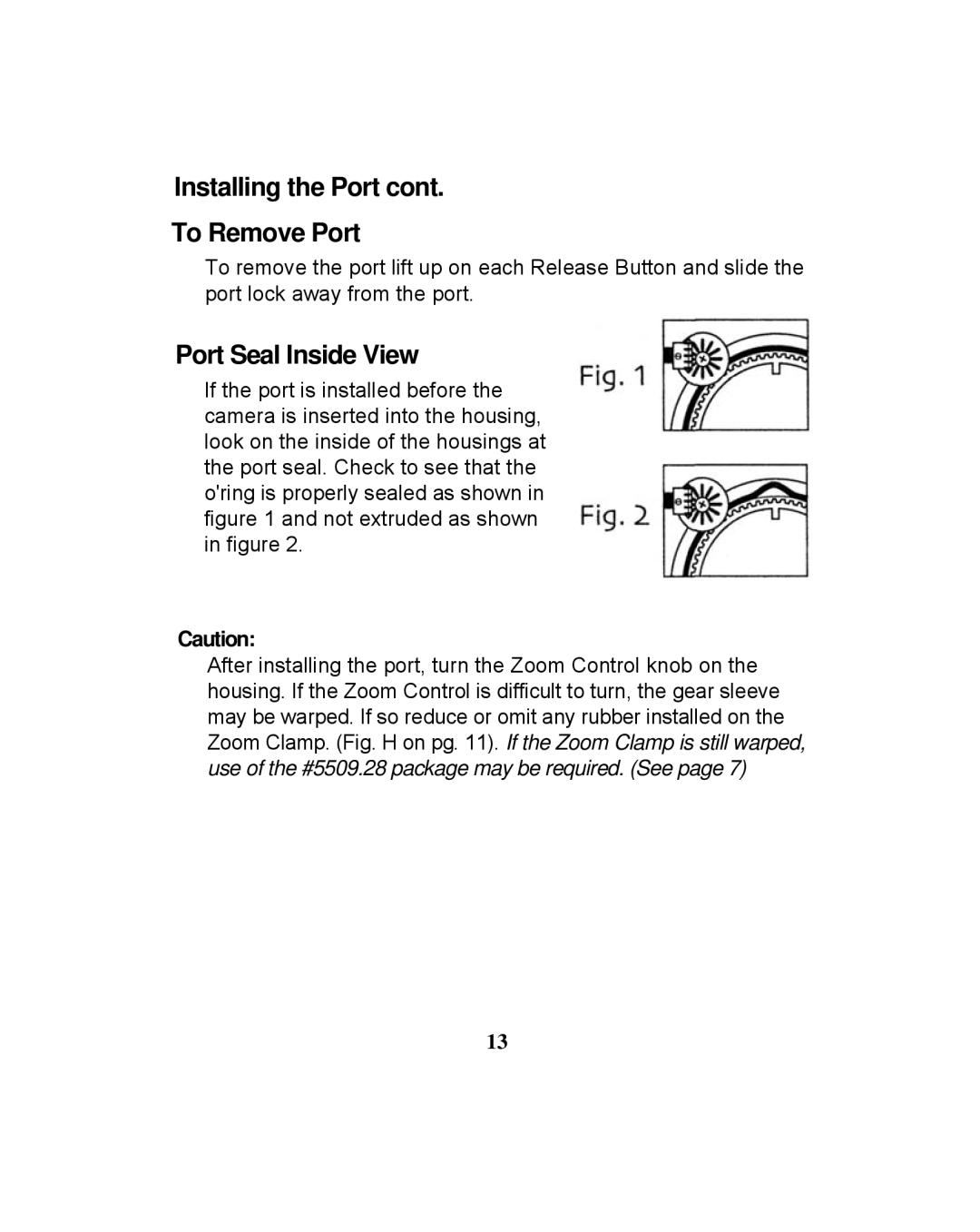 Ikelite 6870.40 for Canon EOS 40D instruction manual Installing the Port To Remove Port, Port Seal Inside View 