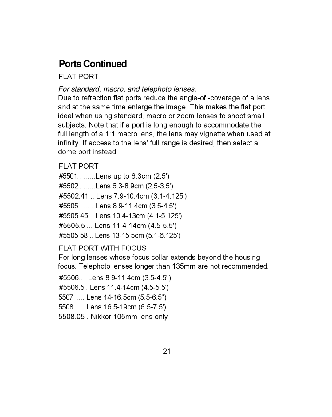 Ikelite 6870.40 for Canon EOS 40D instruction manual Ports 