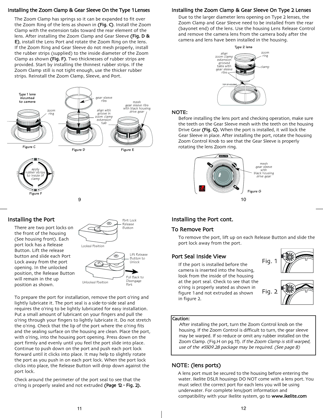 Ikelite 6871.45, 6872.10 instruction manual Installing the Port To Remove Port, Port Seal Inside View 