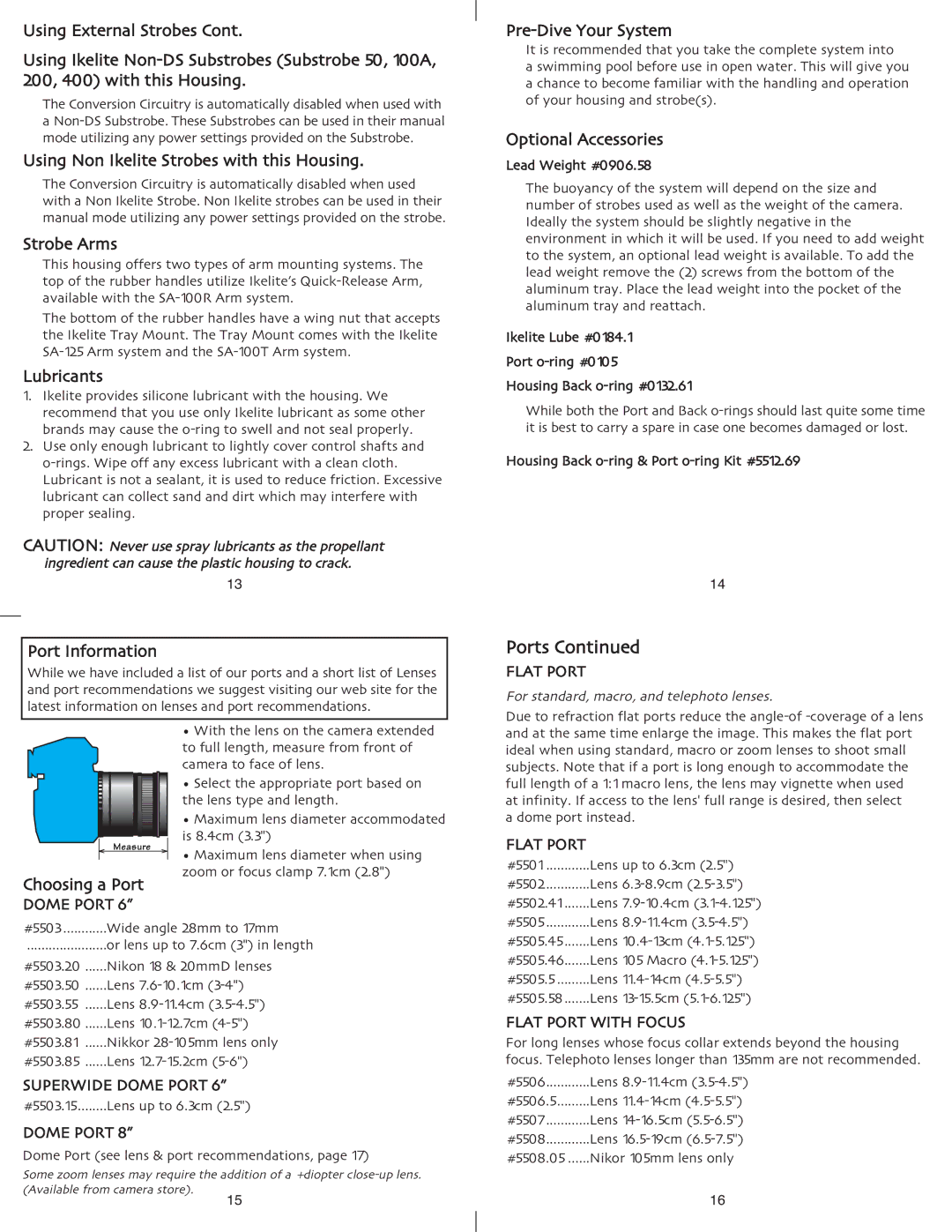 Ikelite DSLR-A100 instruction manual Pre-Dive Your System 