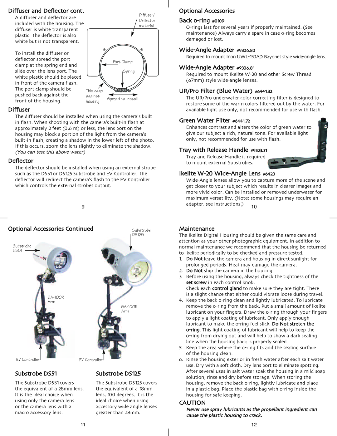 Ikelite Mju780, Stylus 780 instruction manual Optional Accessories 