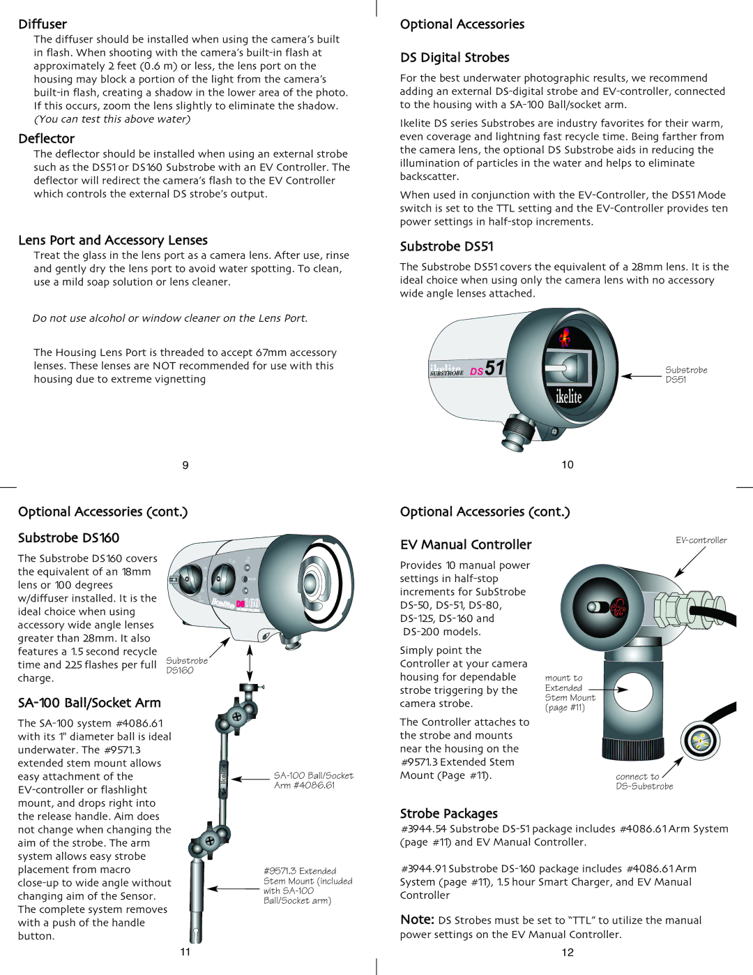 Ikelite DS-200, SX110 IS, DS-80, DS-50, DS-125 instruction manual Diffuser, Optional Accessories 