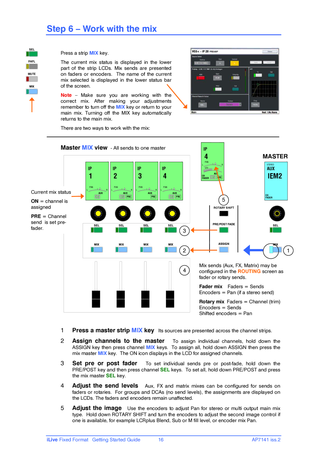 iLive AP7141 manual Work with the mix, IEM2 