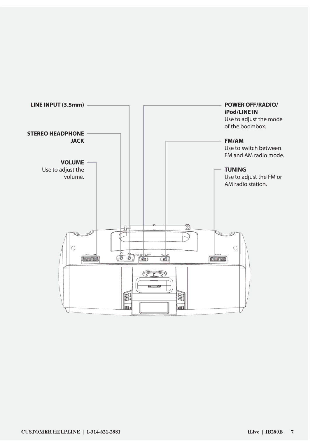 iLive IB280B manual Fm/Am 