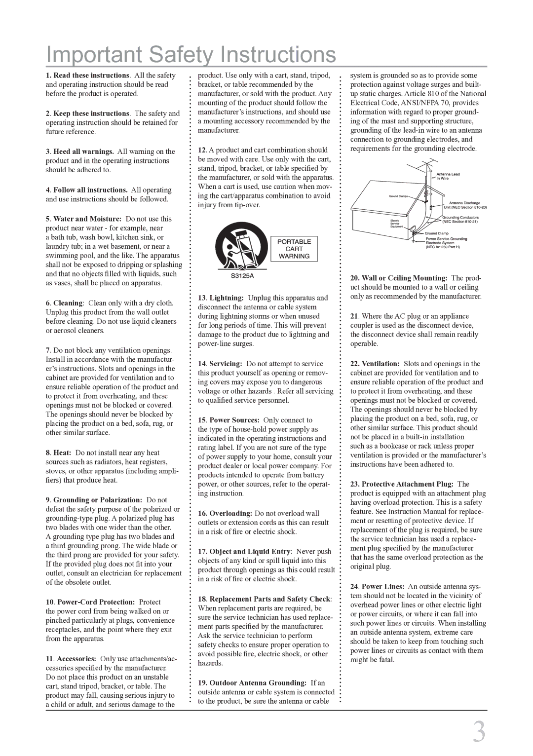 iLive IBCD2817DP instruction manual Important Safety Instructions 