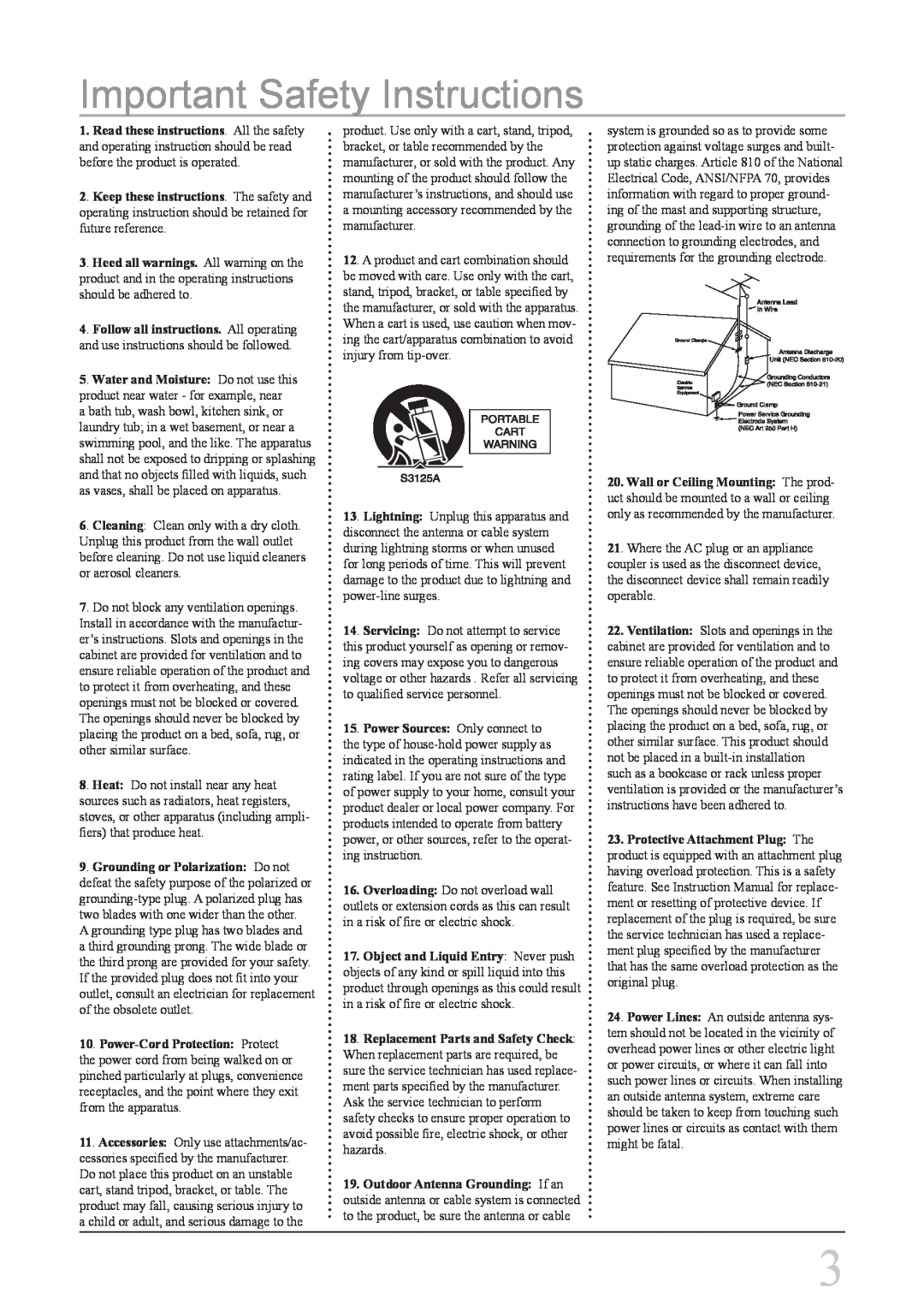iLive IBCD2817DP instruction manual Important Safety Instructions 