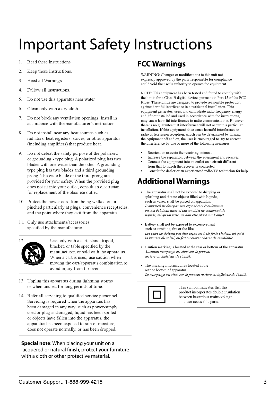 iLive IBP182B manual Important Safety Instructions 