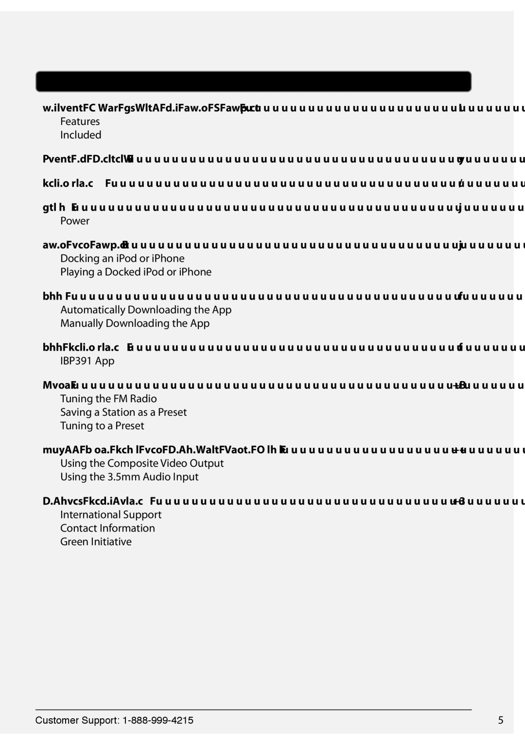 iLive IBP391B manual Table of Contents 