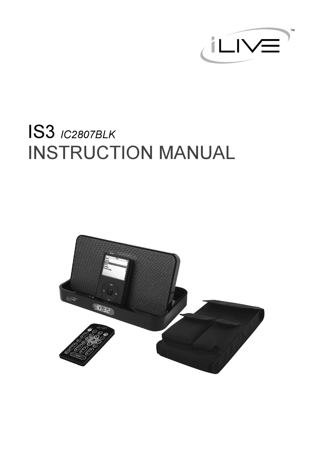 iLive instruction manual IS3 IC2807BLK 