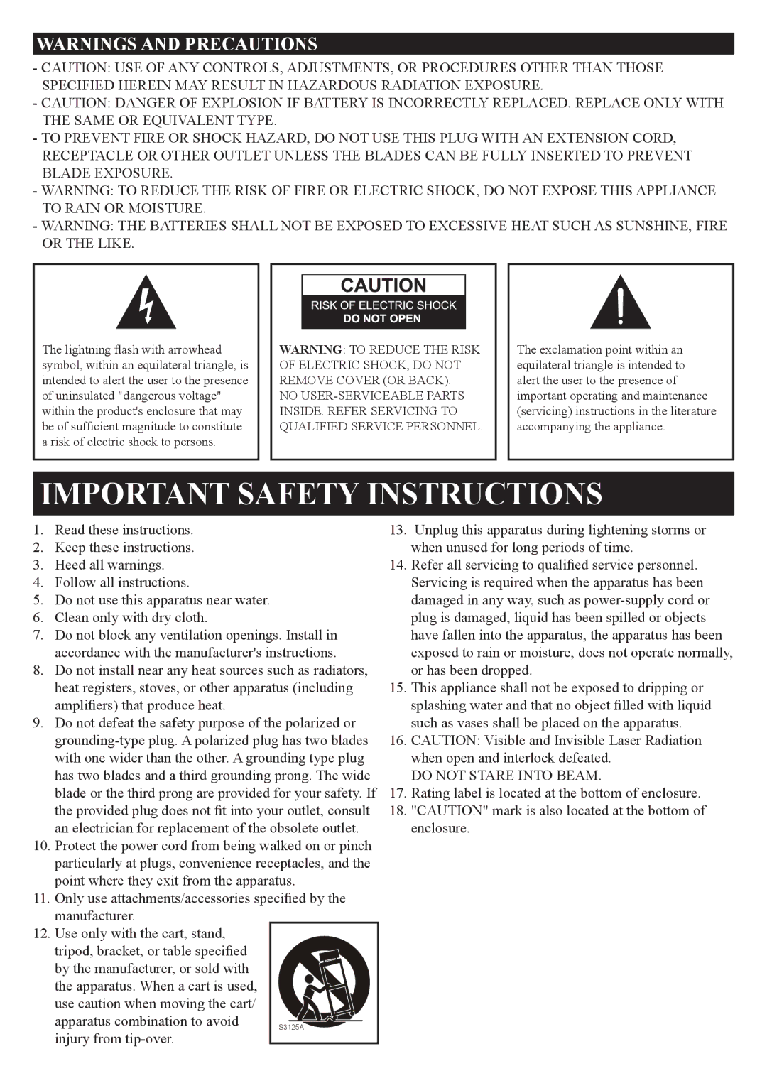 iLive IC609 important safety instructions Important Safety Instructions 