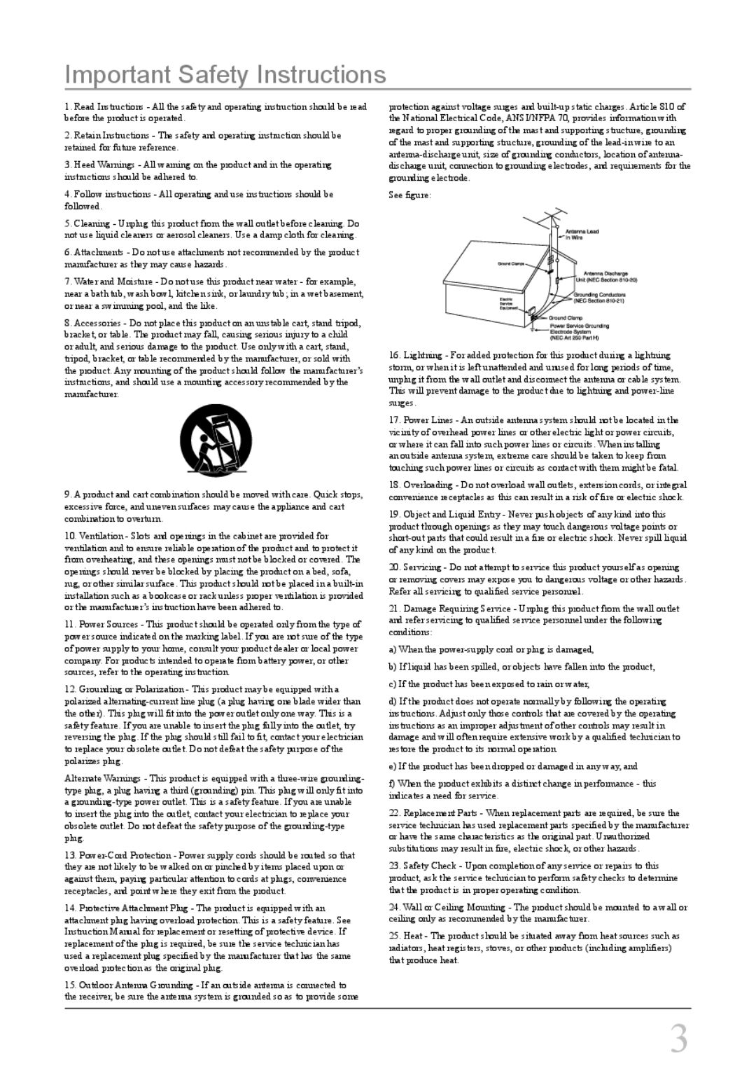 iLive IH818B instruction manual Important Safety Instructions 