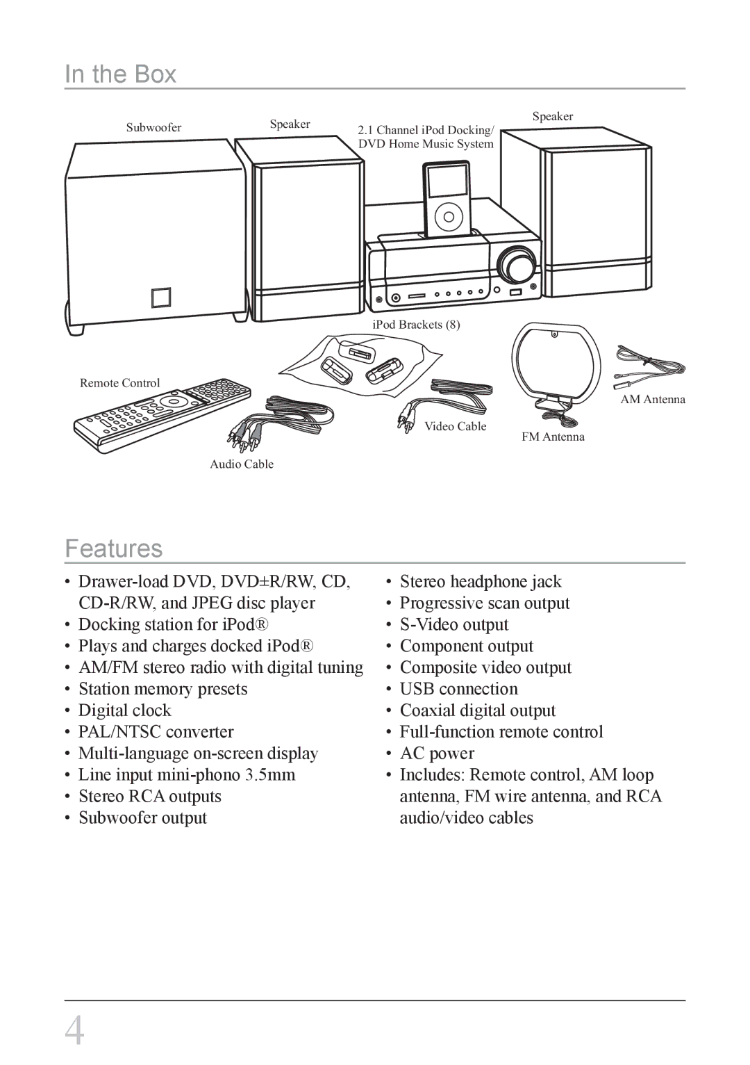 iLive IH818B instruction manual Box, Features 