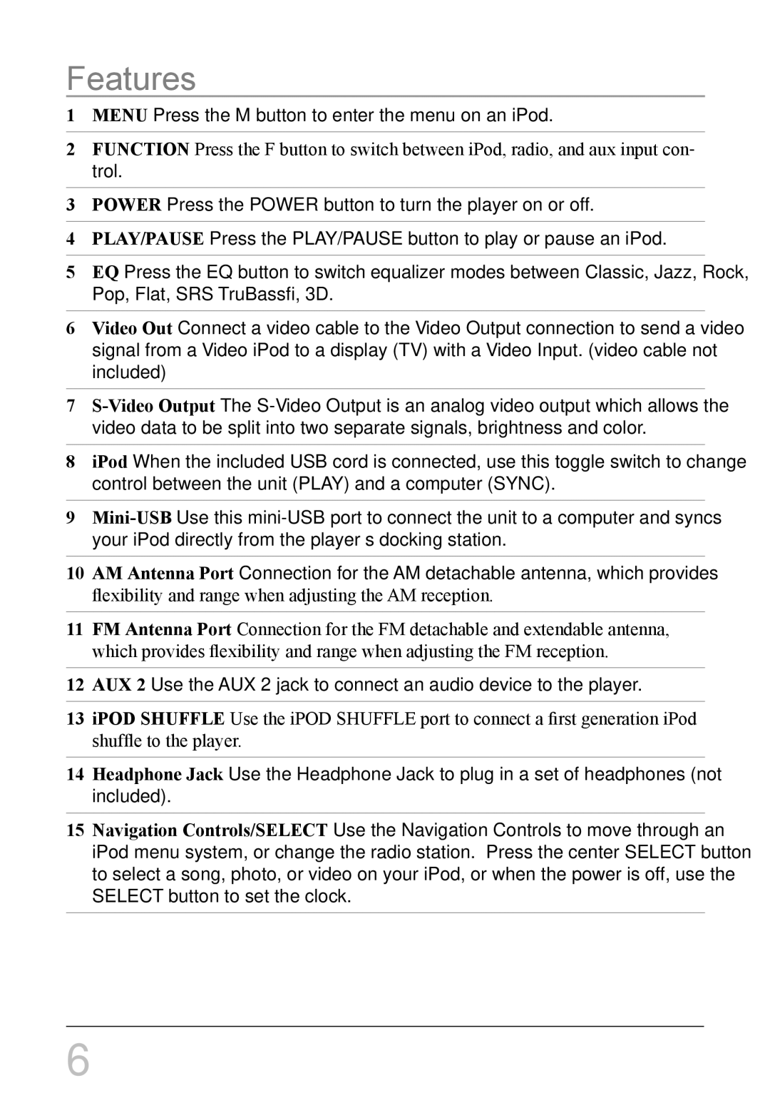 iLive IHS1 IHT3807DT instruction manual Features 