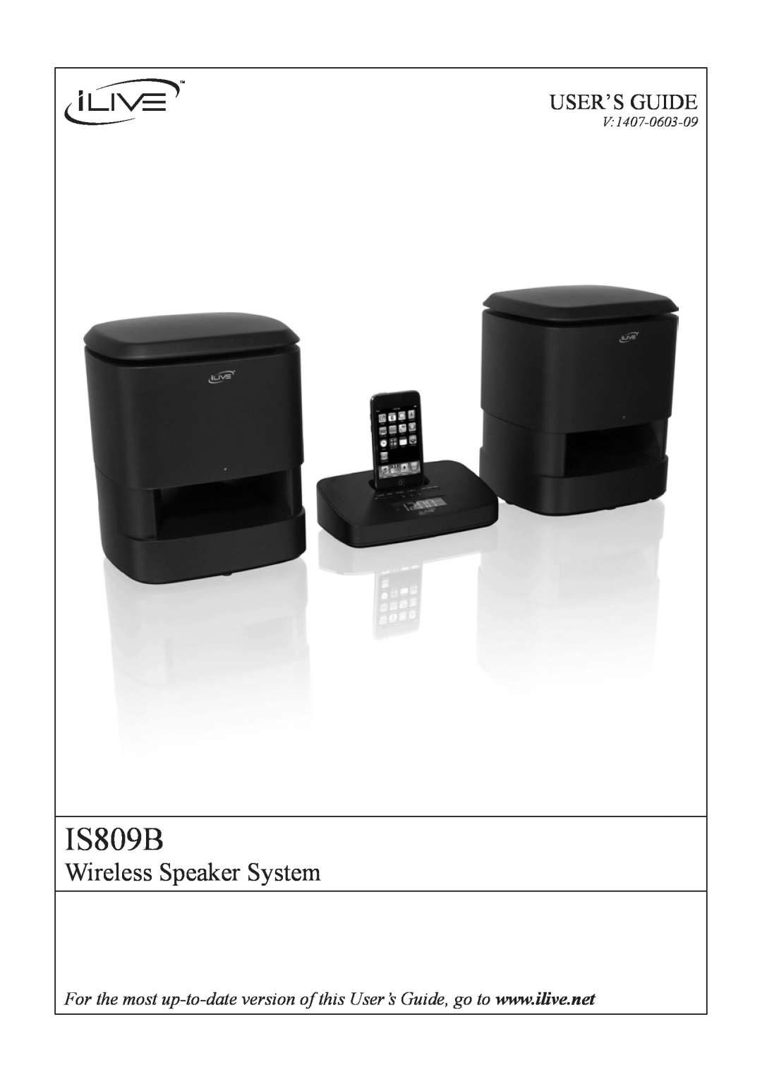 iLive 1407-0603-09 manual IS809B, Wireless Speaker System, User’S Guide 