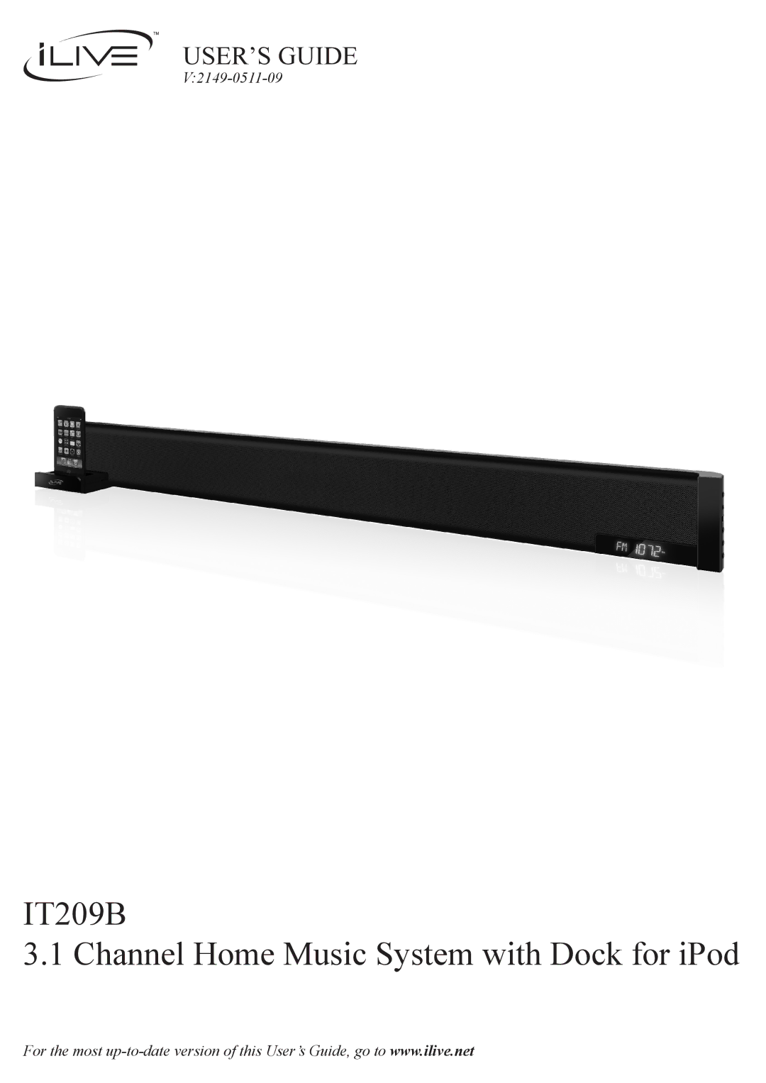 iLive manual IT209B Channel Home Music System with Dock for iPod 