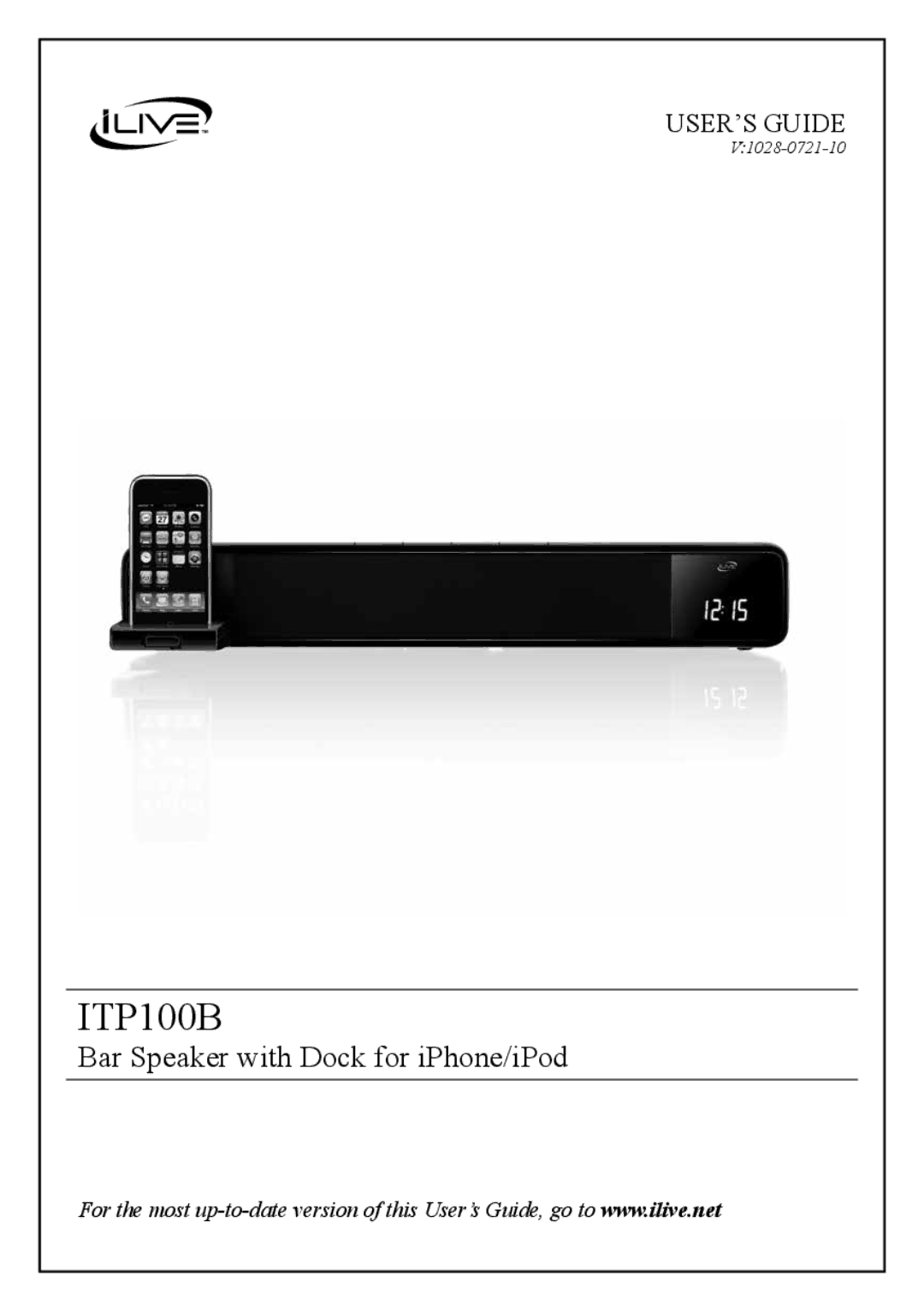 iLive ITP100B manual 