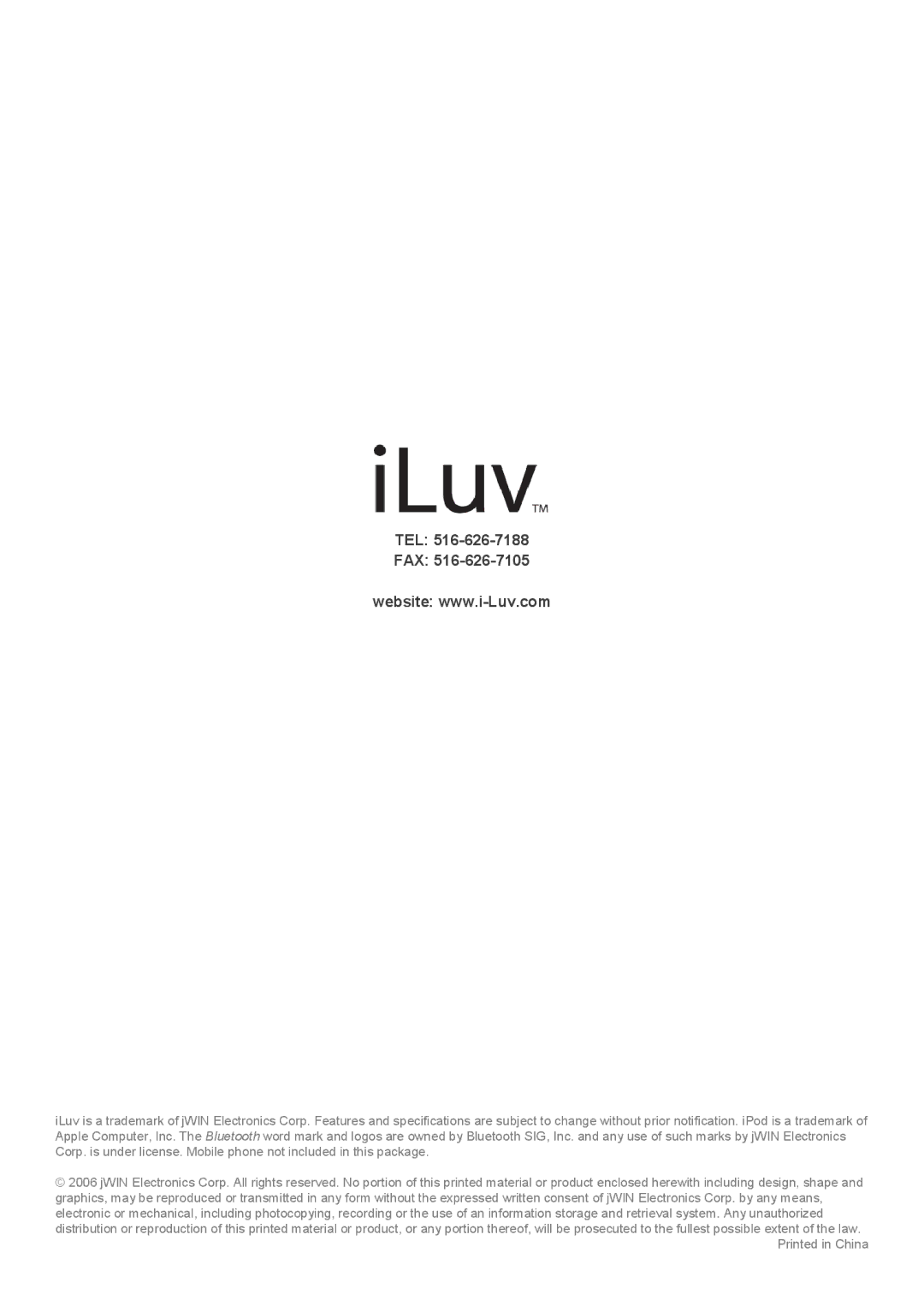 Iluv i913 instruction manual Tel Fax 