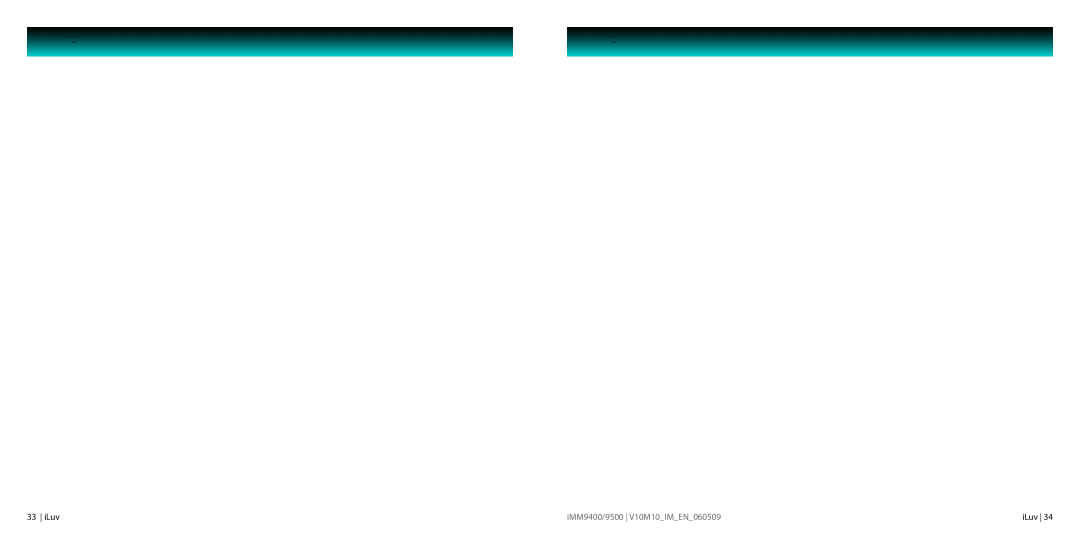 Iluv IMM9400, IMM9500 instruction manual Memo 