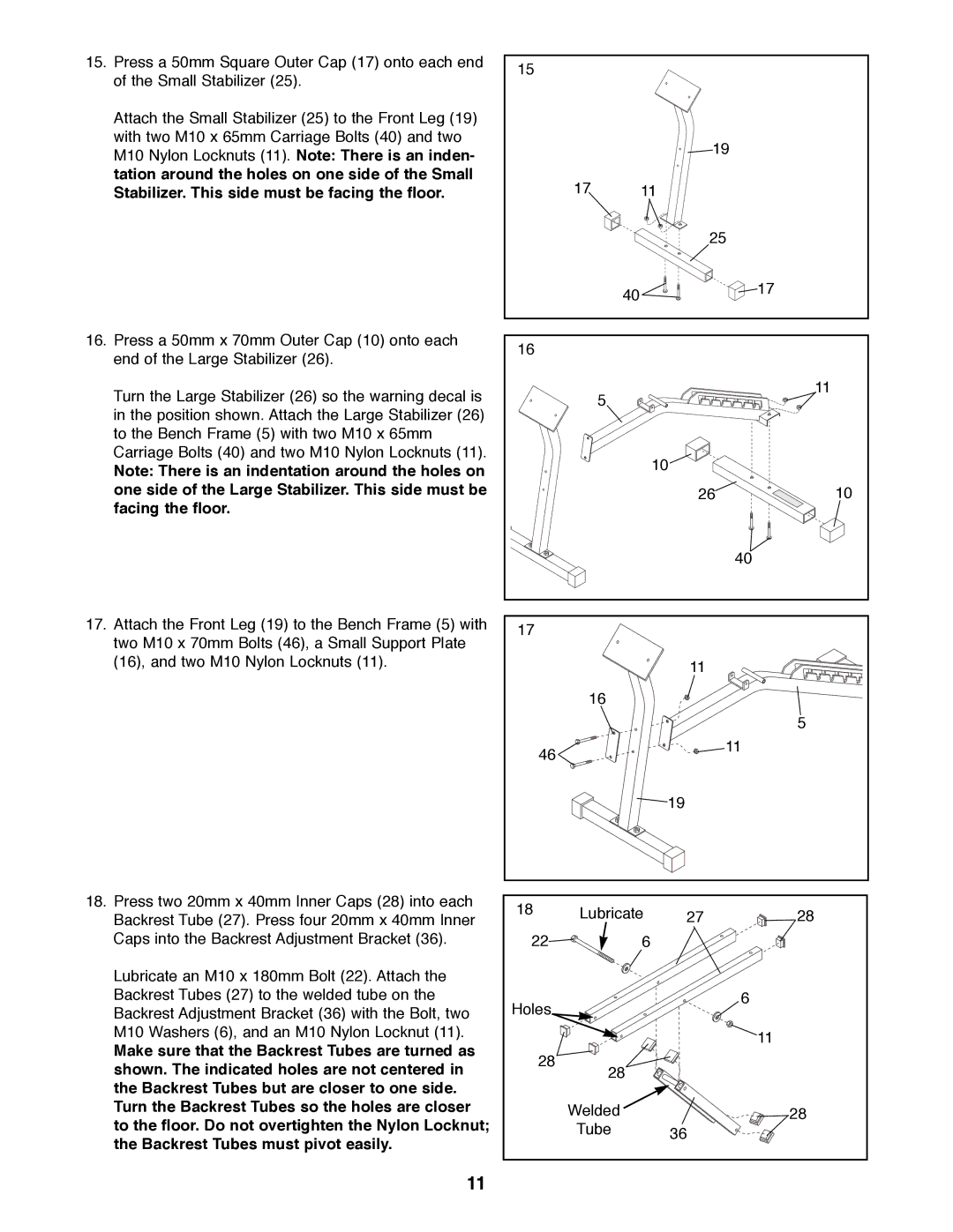 Image 4.8 manual Lubricate Holes Welded Tube 