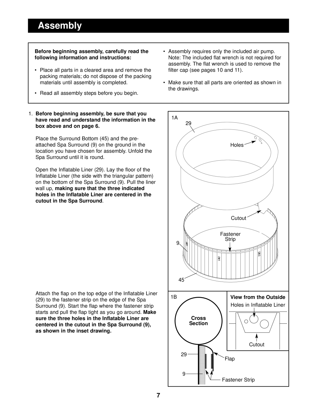 Image 831.10815 user manual Assembly, Cross, Section 