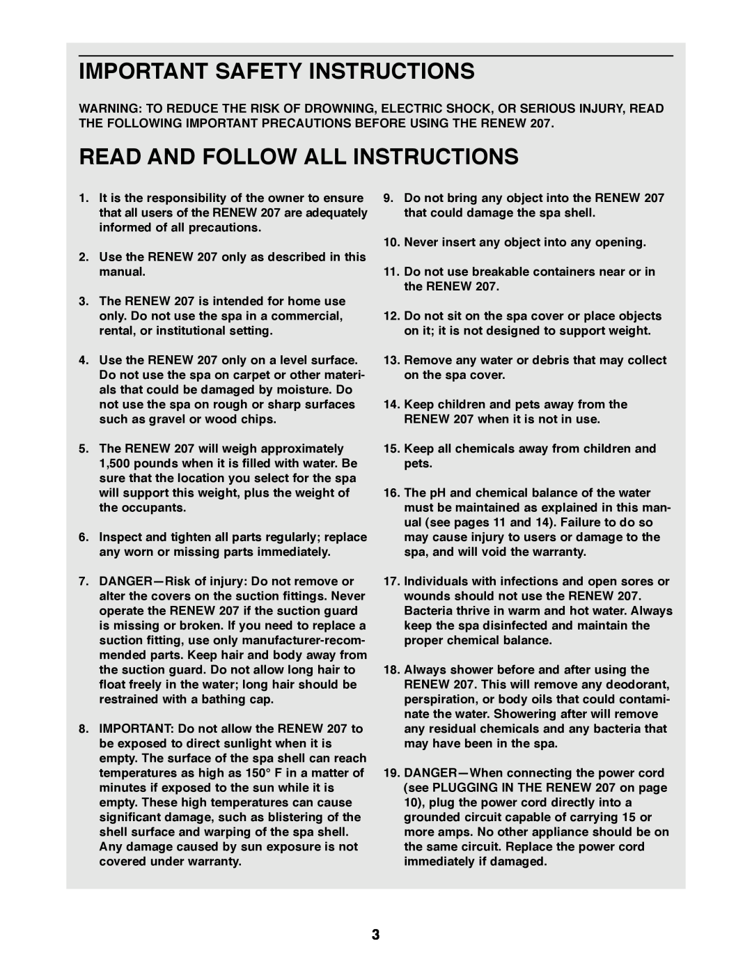 Image 831.21007 Important Safety Instructions, Read And Follow All Instructions, Never insert any object into any opening 