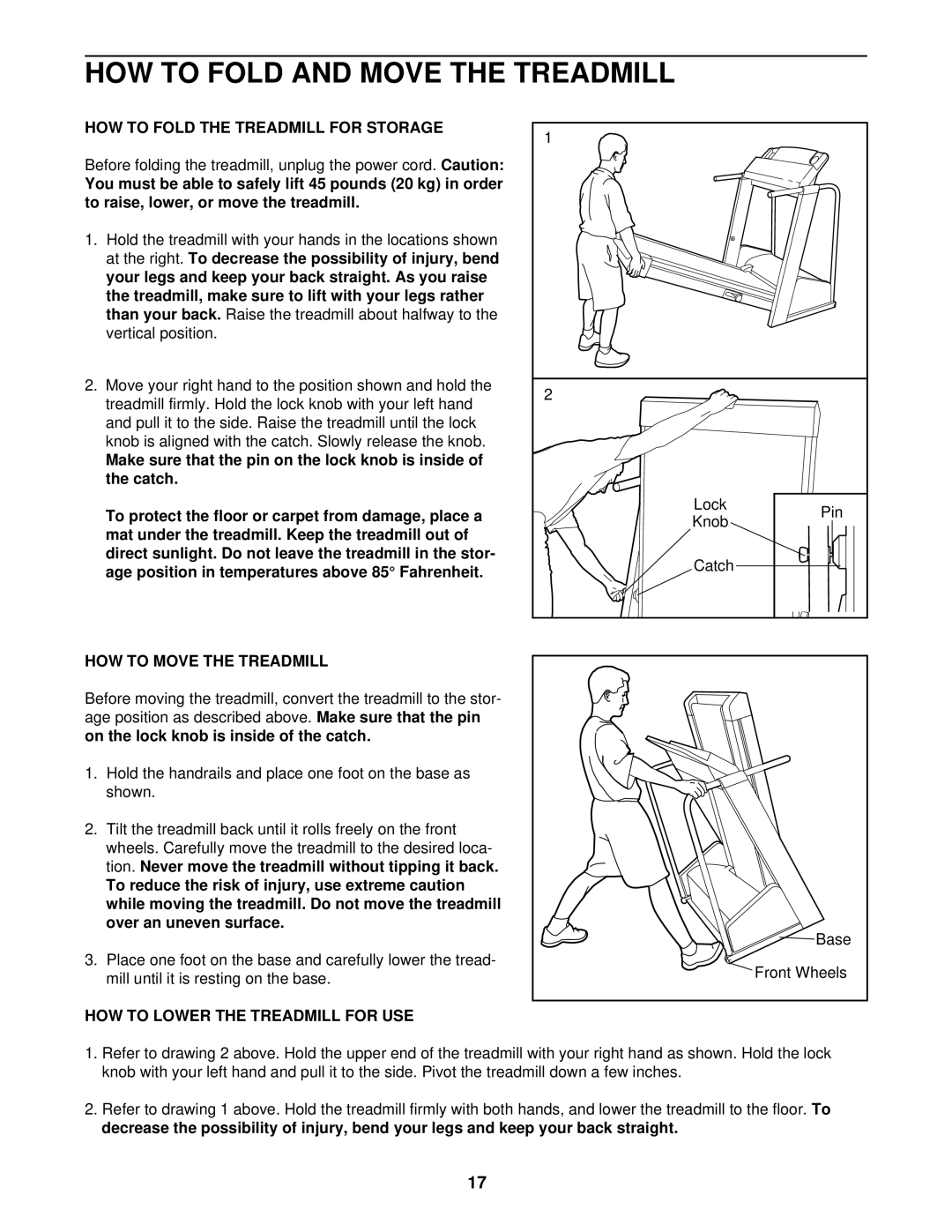 Image 831.297570 HOW to Fold and Move the Treadmill, HOW to Fold the Treadmill for Storage, HOW to Move the Treadmill 