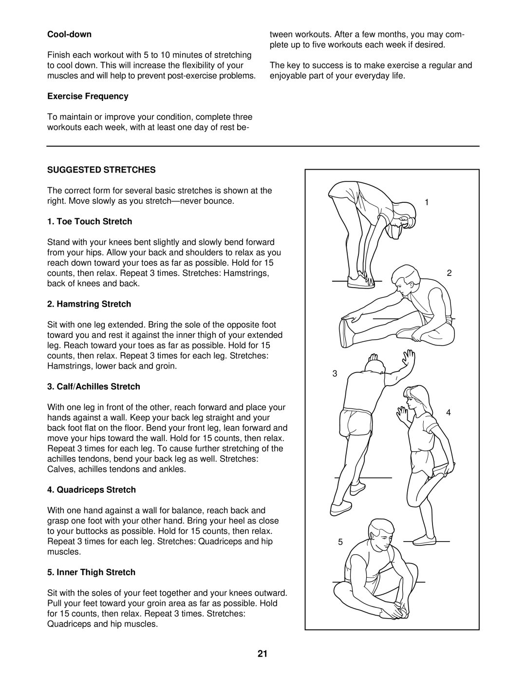 Image 831.297570 user manual Suggested Stretches 