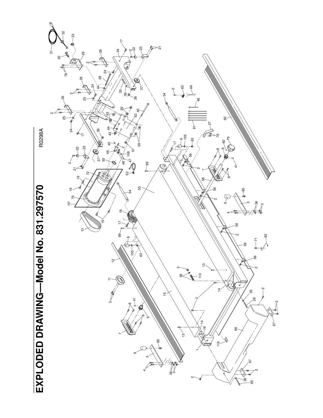 Image 831.297570 user manual Exploded DRAWING-Model No 