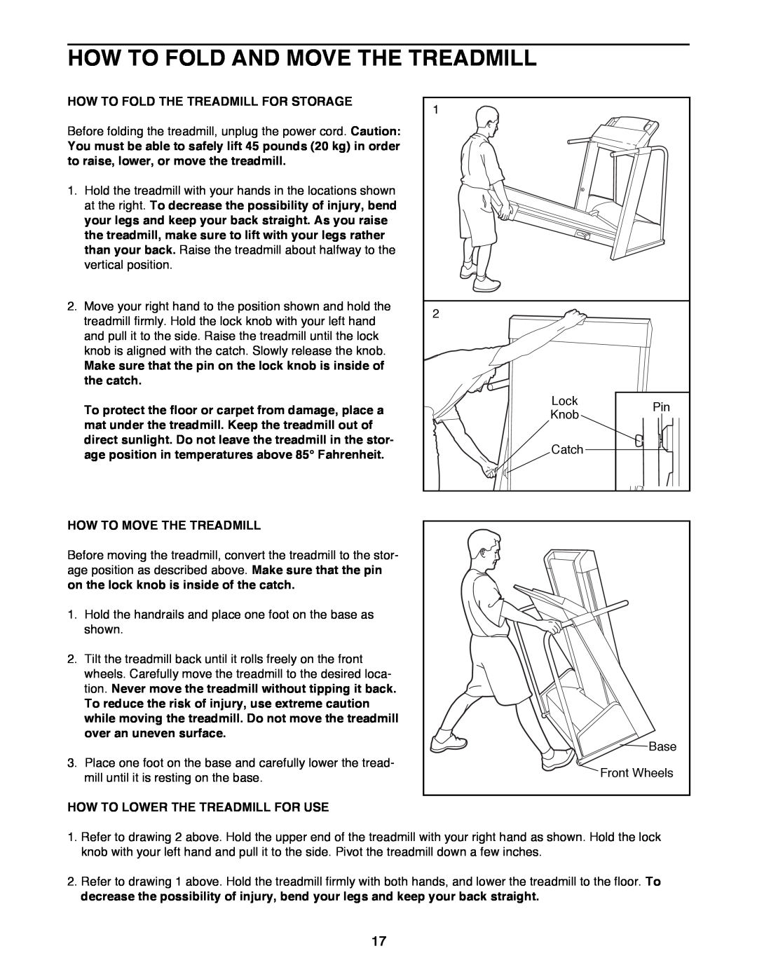 Image 831.297572 How To Fold And Move The Treadmill, How To Fold The Treadmill For Storage, How To Move The Treadmill 