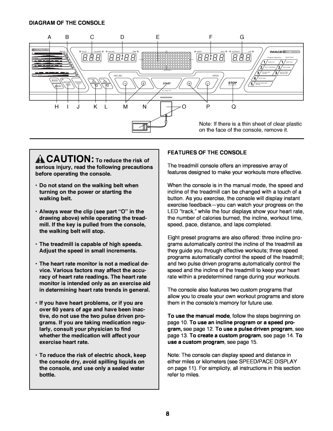 Image 831.297572 user manual Diagram Of The Console, Features Of The Console 