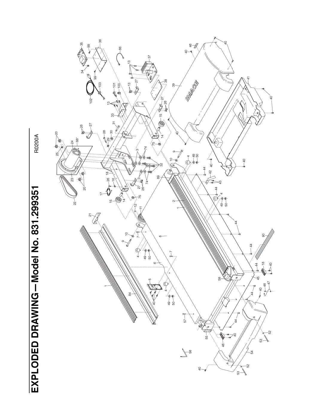 Image 831.299351 user manual Exploded DRAWINGÑModel No 