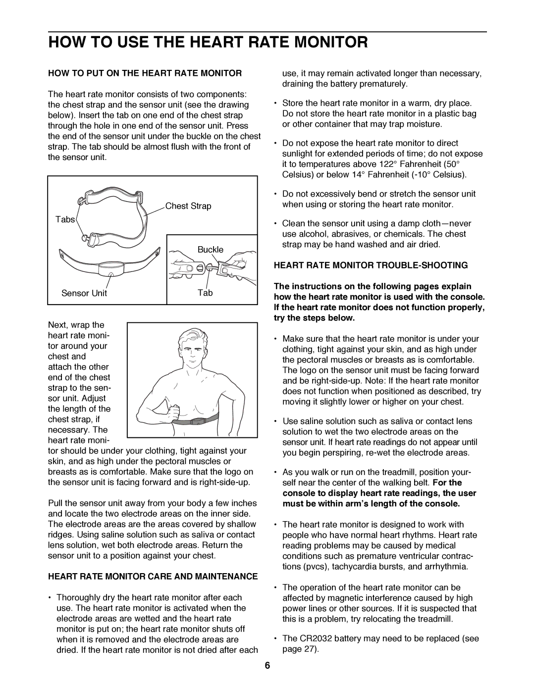 Image 831.299351 user manual HOW to USE the Heart Rate Monitor, HOW to PUT on the Heart Rate Monitor 