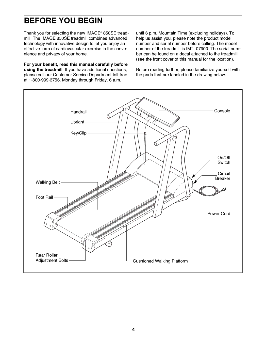 Image 850SE user manual Before YOU Begin 