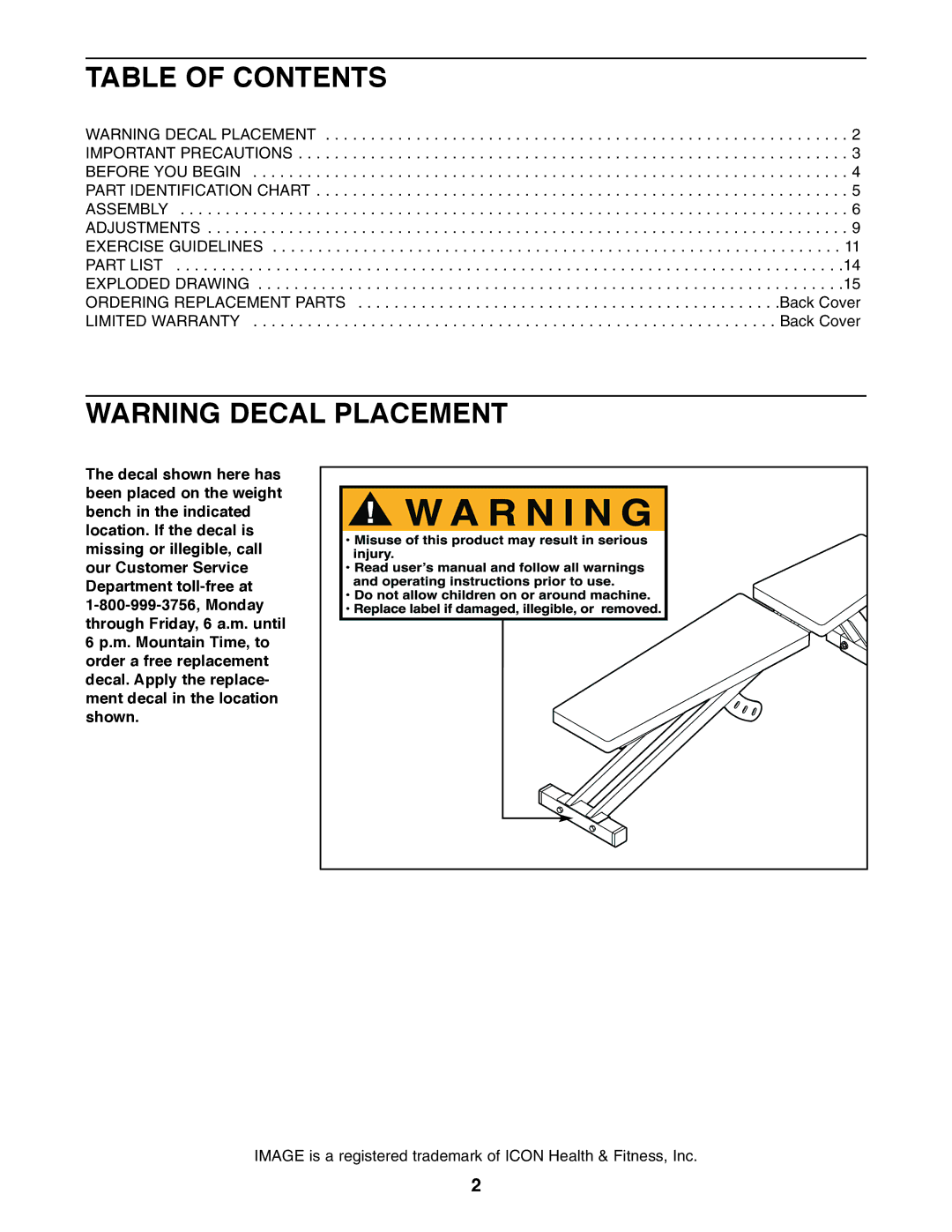 Image HGBE89910f user manual Table of Contents 