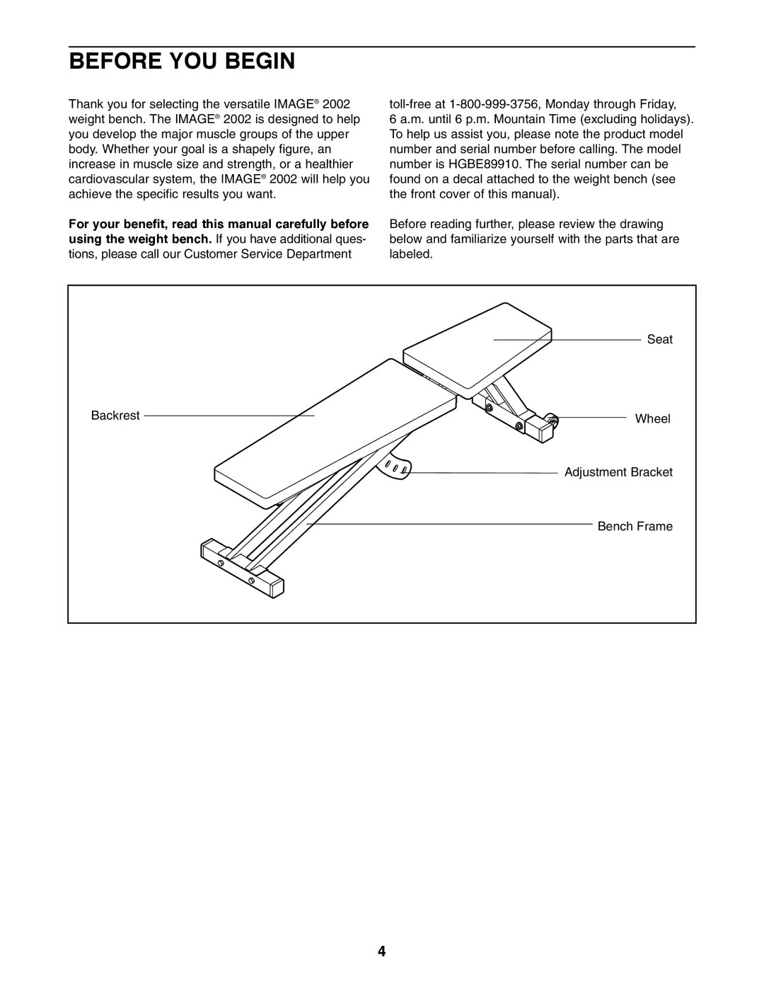 Image HGBE89910f user manual Before YOU Begin 