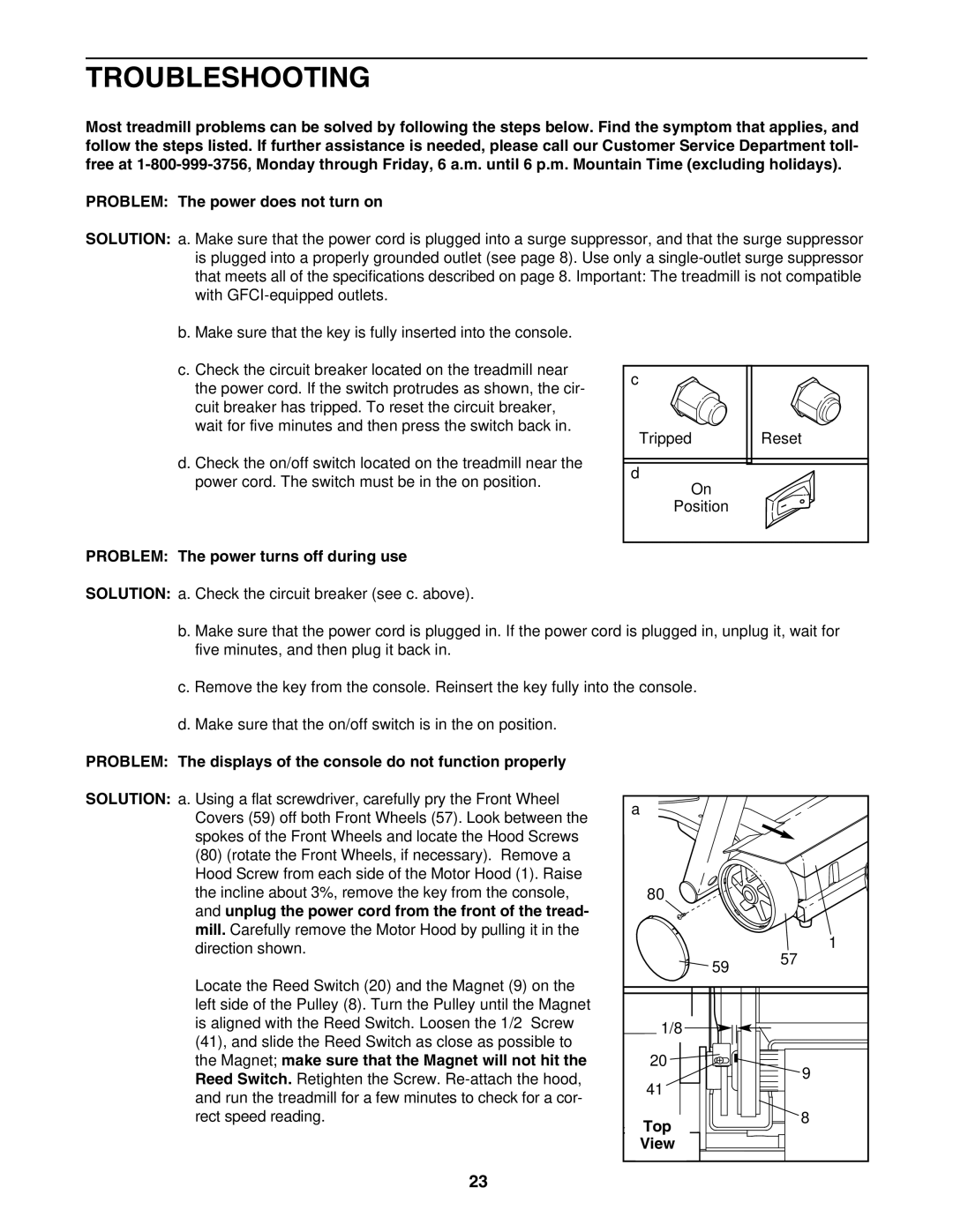 Image HGTL09130N user manual Troubleshooting, Problem The power turns off during use, Top 