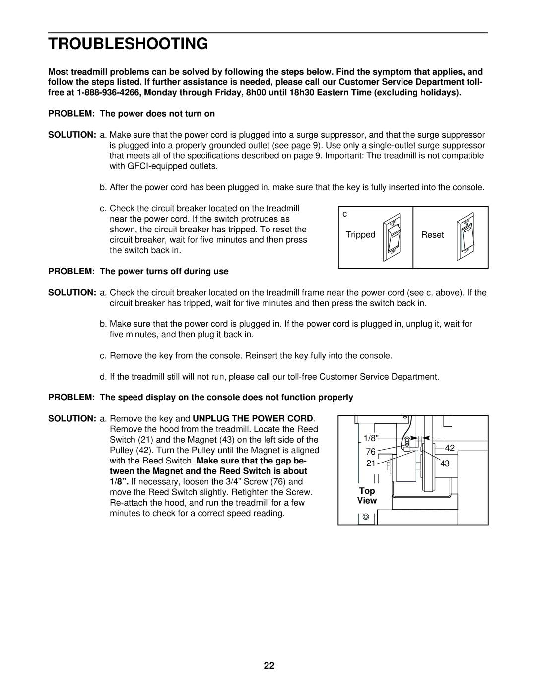 Image ICTL39523 user manual Troubleshooting, Problem The power turns off during use 