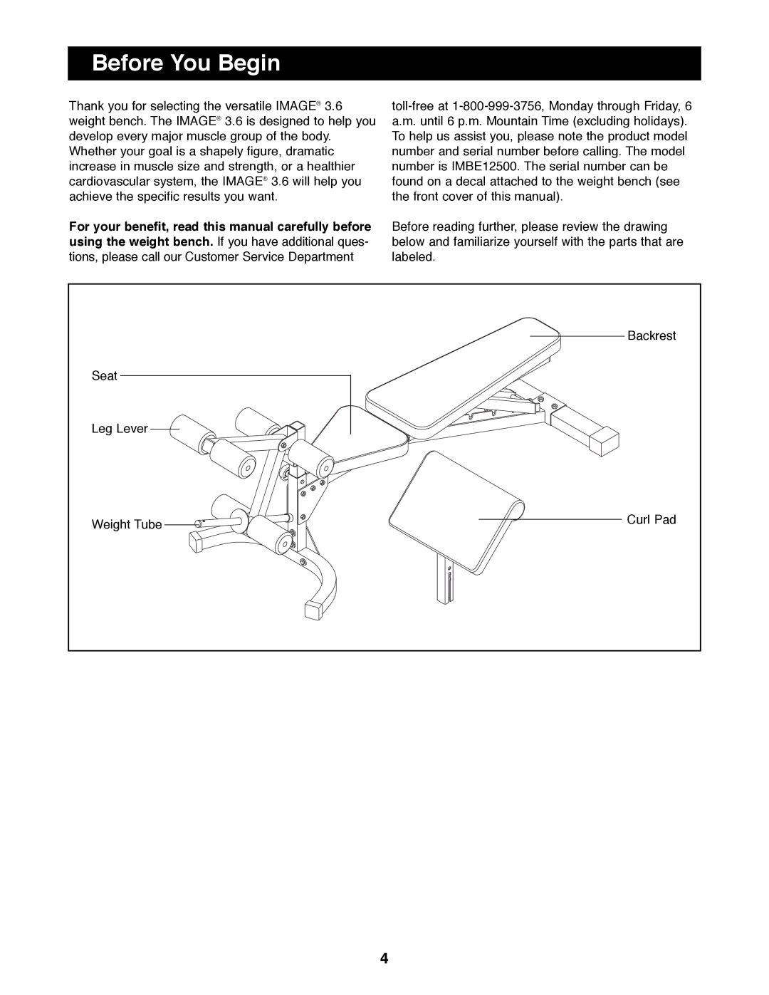 Image IMBE12500 manual Before You Begin 