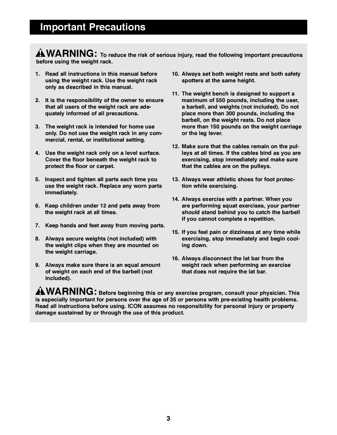 Image IMBE39401 user manual Important Precautions 