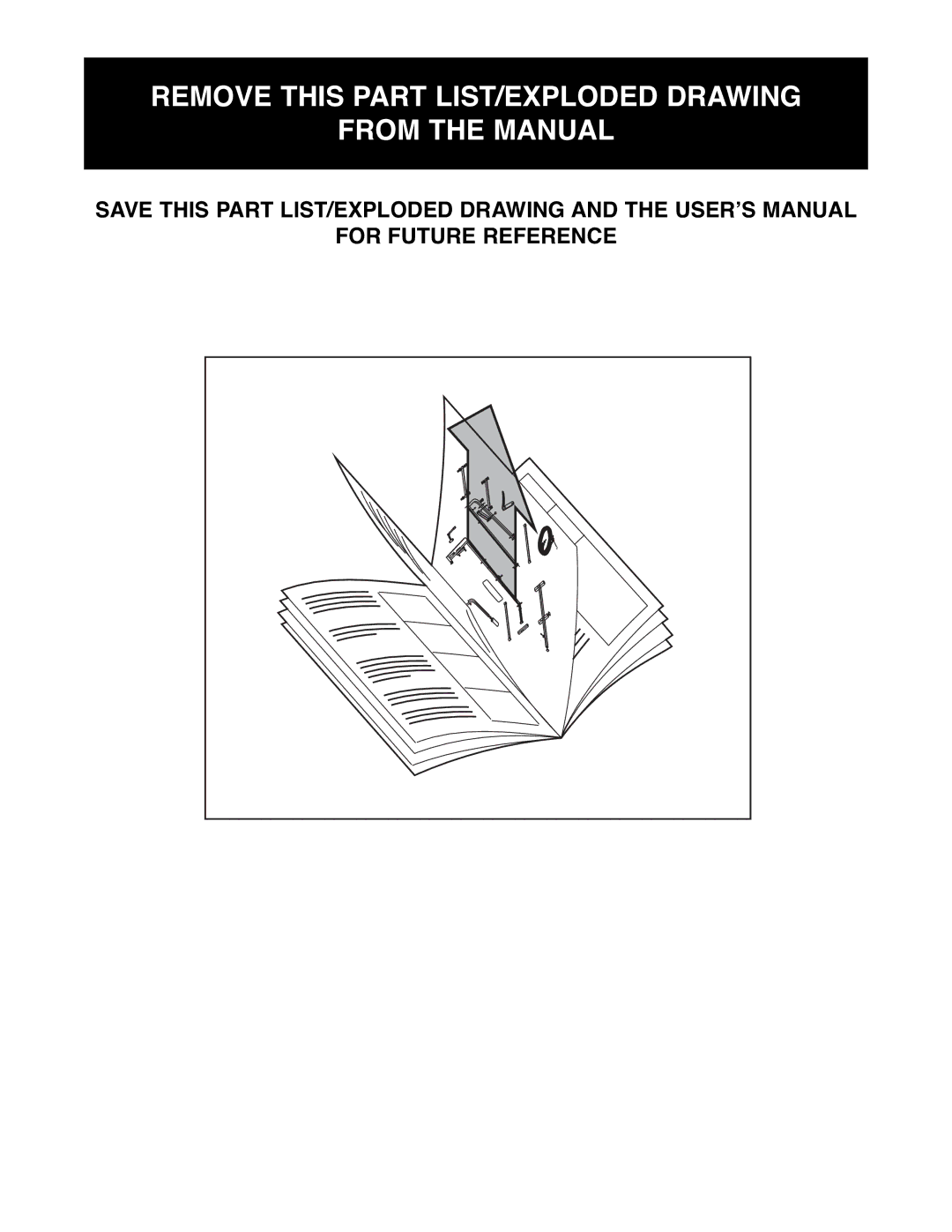 Image IMBE53900 manual Remove this Part LIST/EXPLODED Drawing From the Manual 