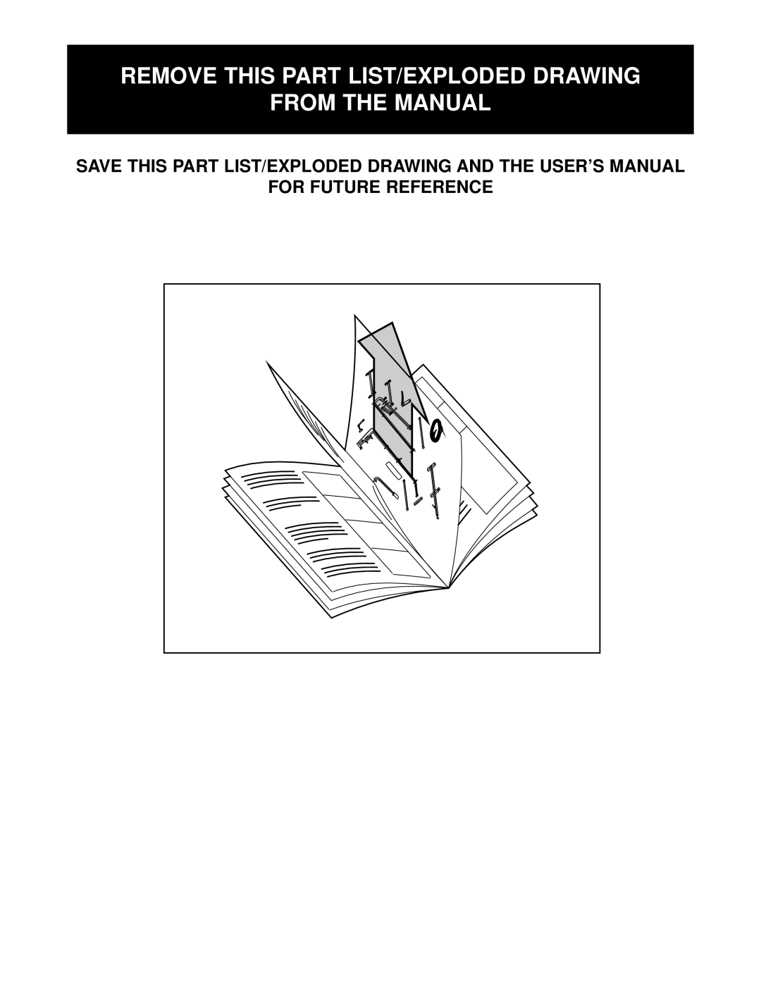 Image IMBE53901 user manual Remove this Part LIST/EXPLODED Drawing From the Manual 