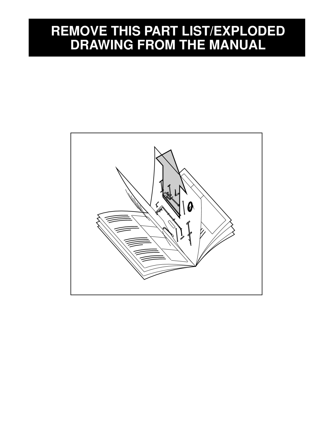 Image IMBE53910 user manual Remove this Part LIST/EXPLODED Drawing from the Manual 