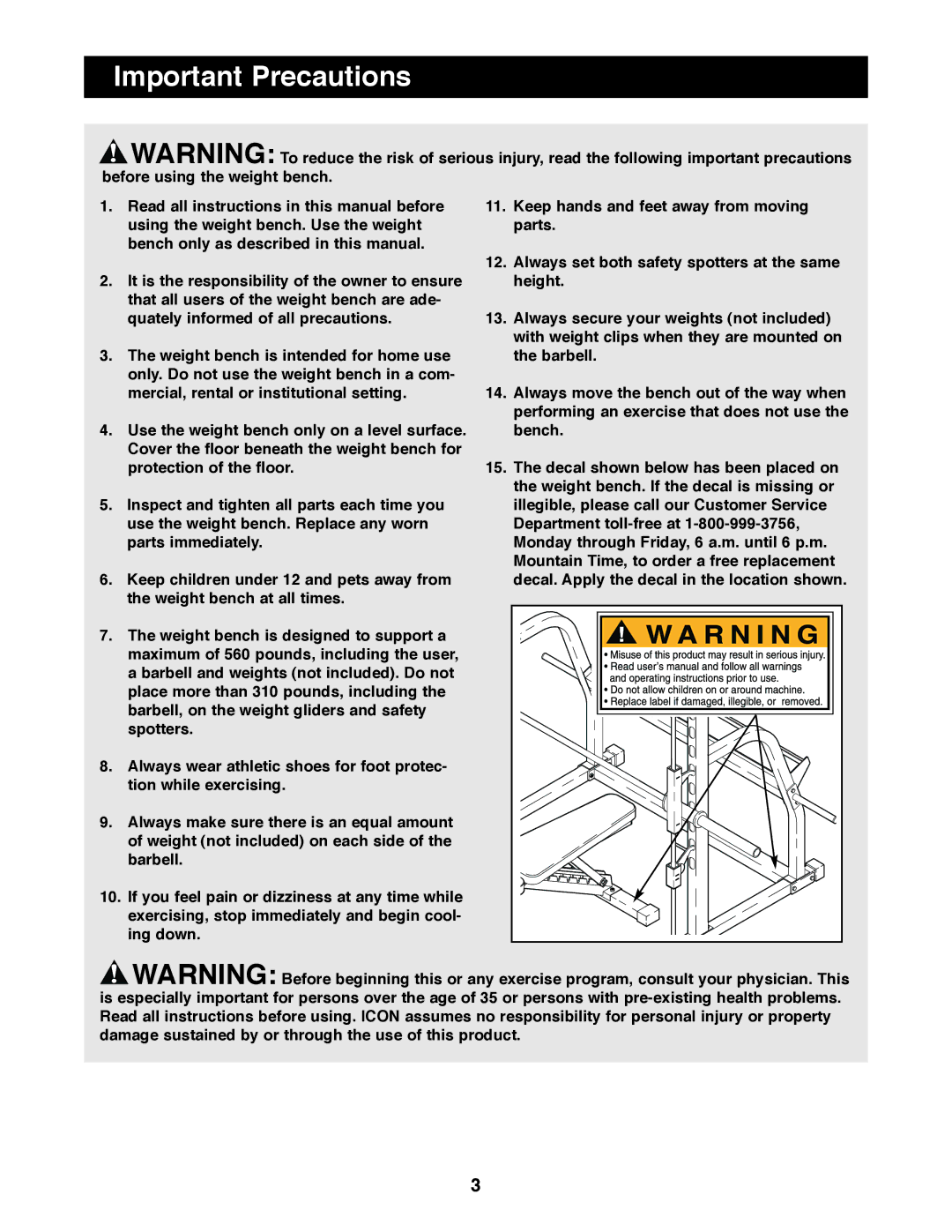 Image IMBE53991 user manual Important Precautions 